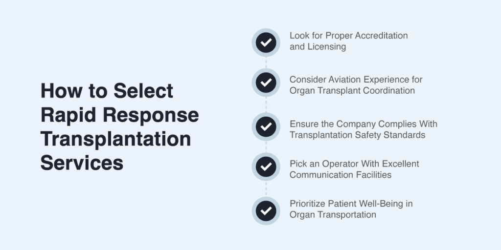 Choosing a Transplant Transportation Operator for Long Distances